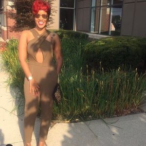 Olive green Express jumpsuit. Size 2